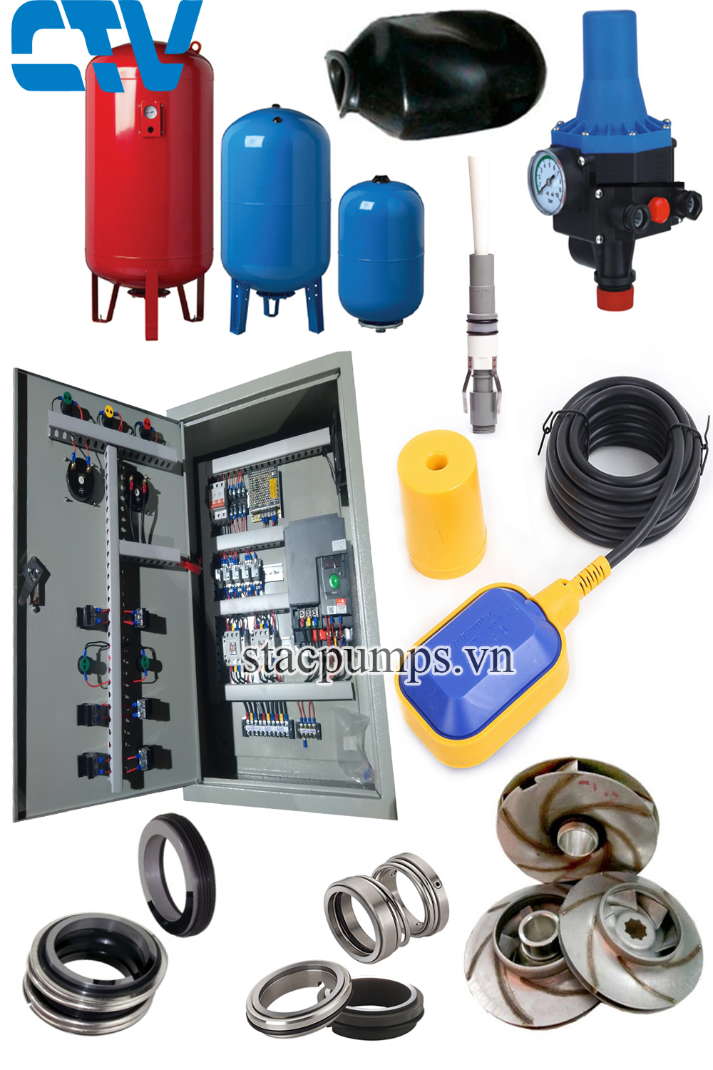 Linh kiện phụ tùng máy bơm nước