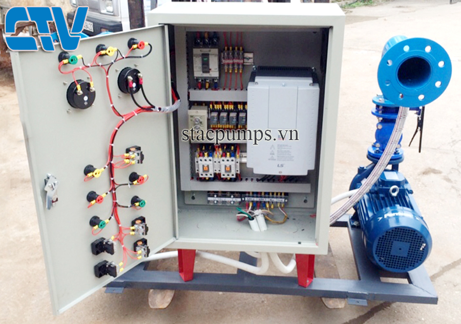 Tủ điện máy bơm, Tủ điện điều khiển cụm máy bơm tăng áp 1 bơm