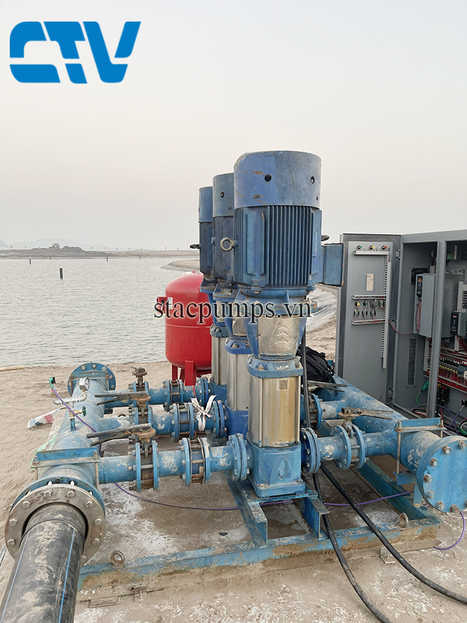Lắp đặt hệ thống máy bơm công nghiệp 37kW điều khiển bằng biến tần